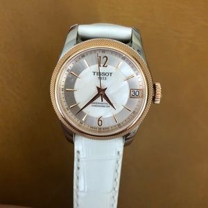 White Embossed Tissot Watch